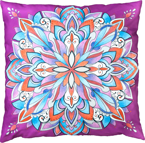 Energetisiertes Kuschelkissen mit Mandala - Groß